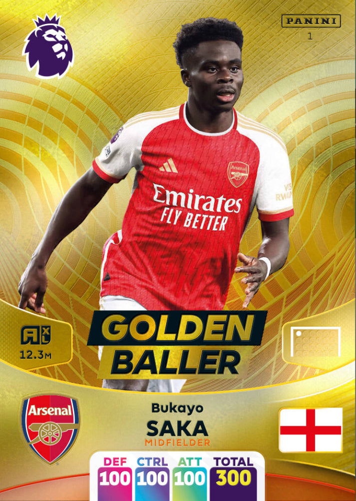 Panini Adrenalyn XL 2025/24 001 Bukayo Saka Golden Baller