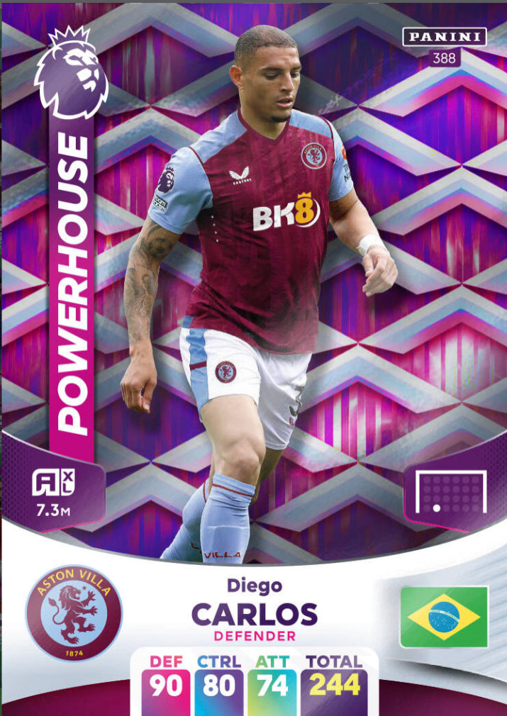 Panini Adrenalyn XL 2023/24 388 Diego Carlos Powerhouse Complete My Sticker Album