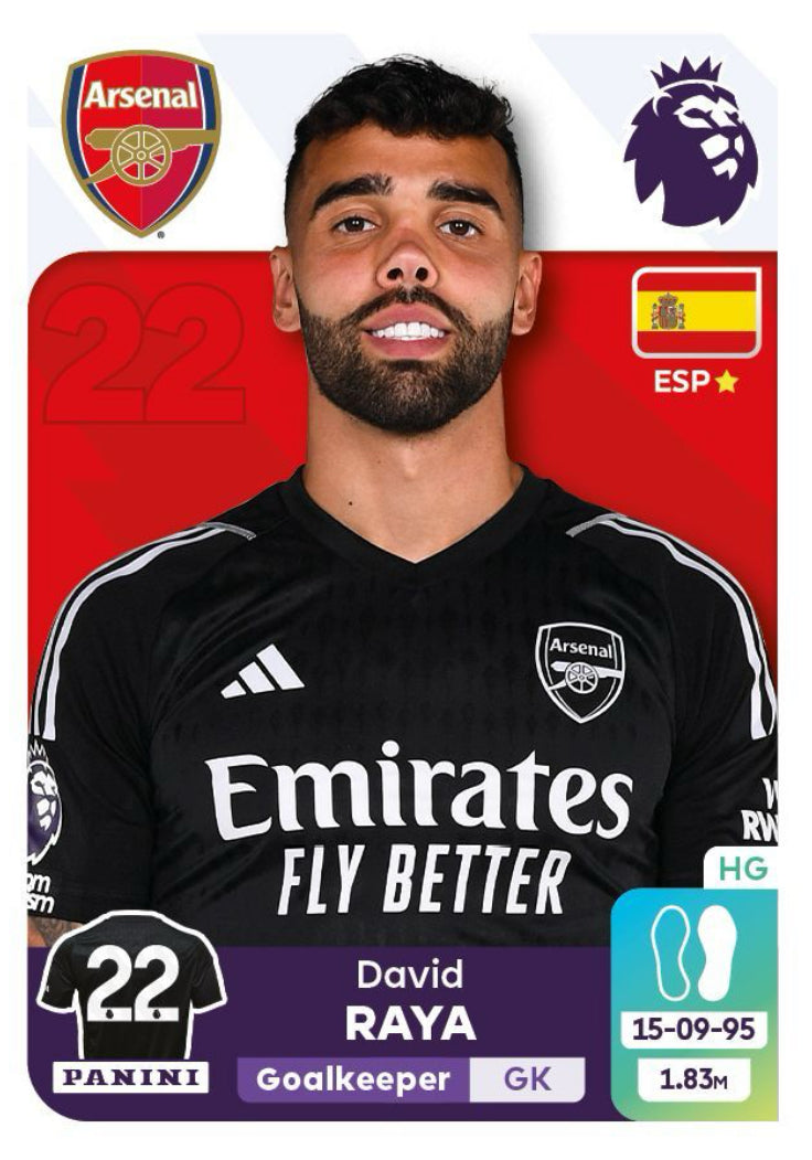 Premier League 2024 054 David Raya Complete My Sticker Album