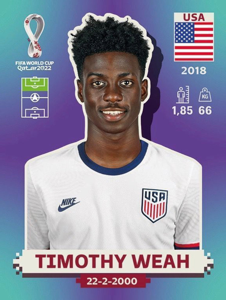 USA National Team 2022-23 Qatar World Cup Timothy Weah #22 Home Men Je -  Praise To Heaven