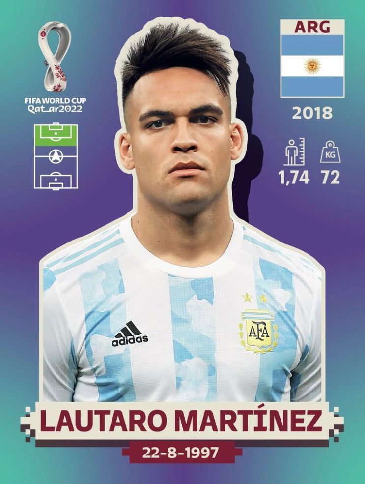 Panini World Cup 2022 Stickers - ARG 019 - Lautaro Martínez 