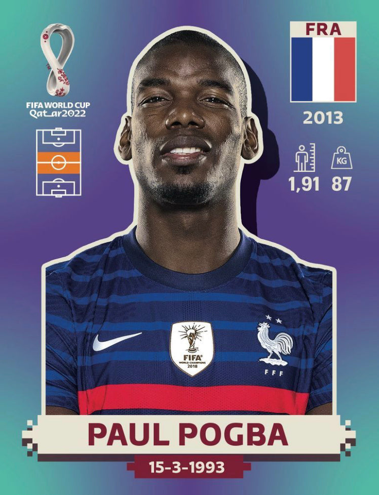Panini World Cup 2022 Stickers - FRA 012 - Paul Pogba – Complete