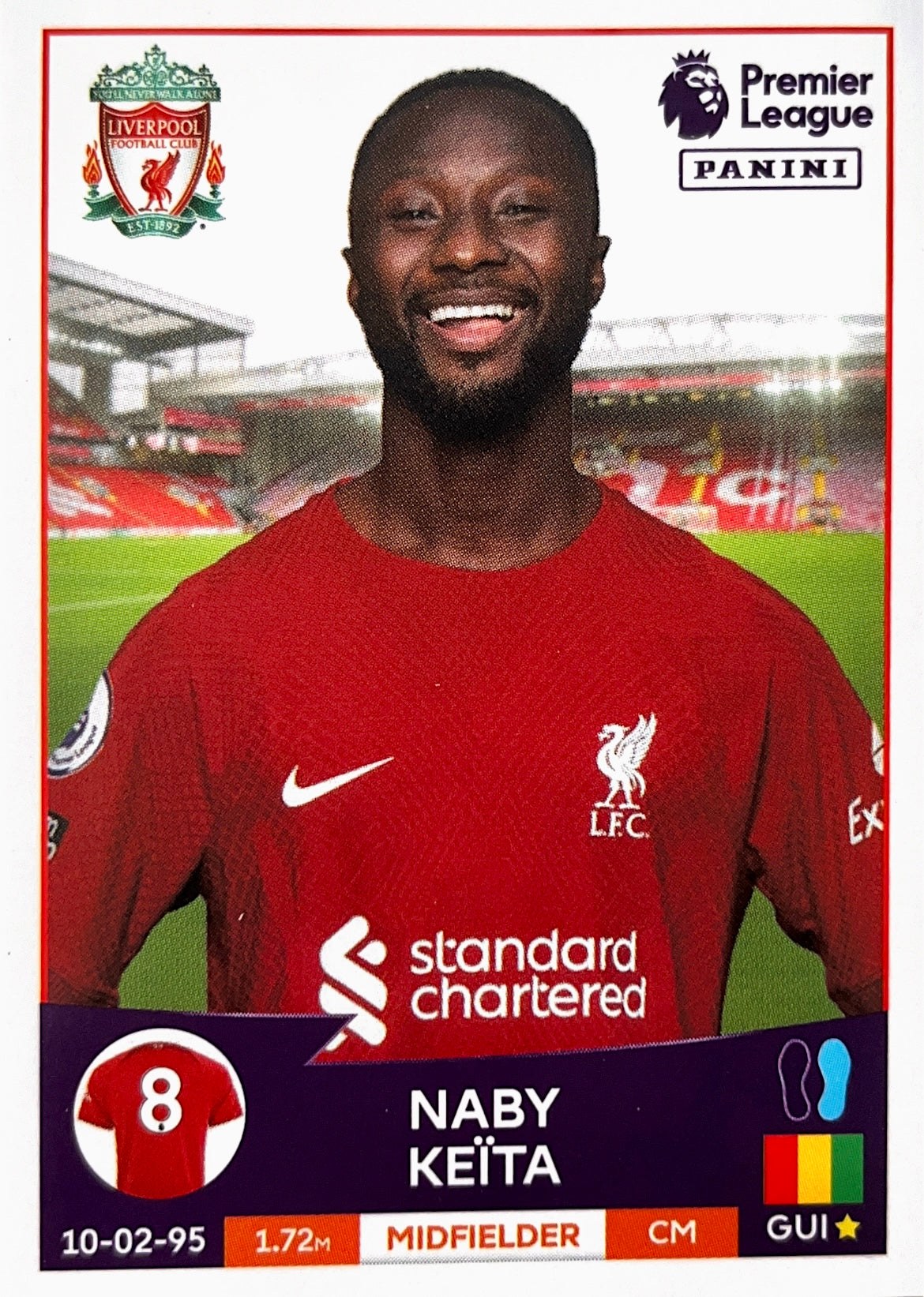 Premier League 2023 - 389 - Naby Keïta – Complete My Sticker Album 