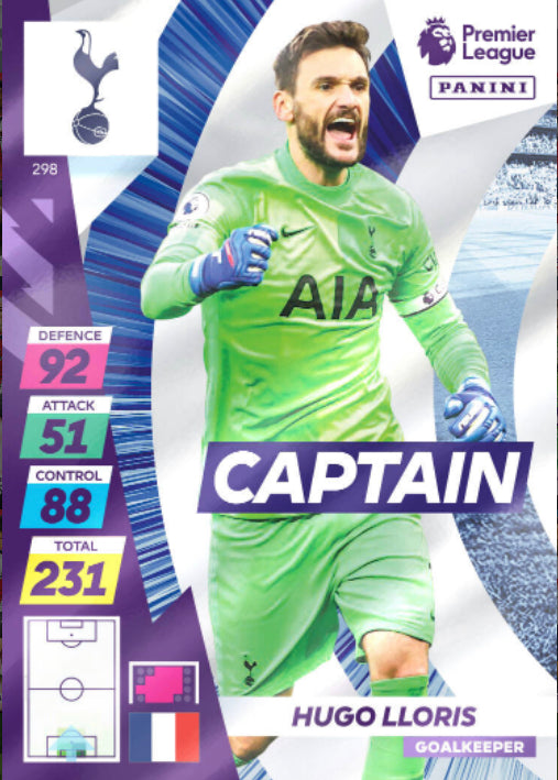 Panini Adrenalyn XL Plus 2021/22 - 298 - Hugo Lloris - Captain – Complete  My Sticker Album