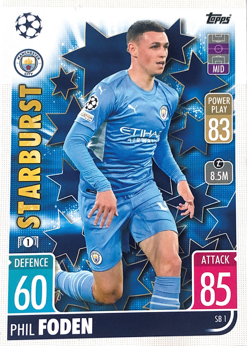 Topps Match Attax Extra 2021/22 - SB001 - Phil Foden - Starburst