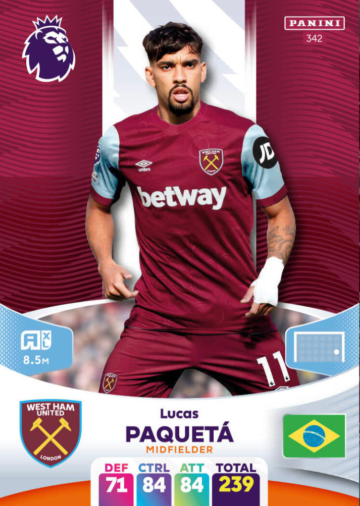 Panini Adrenalyn XL 2023/24 - 342 - Lucas Paquetá