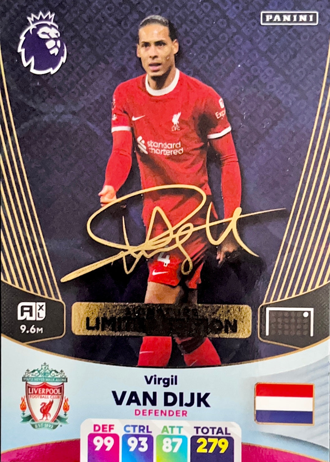 Panini Adrenalyn XL 2023/24 - Virgil Van Dijk - Signature Limited Edition