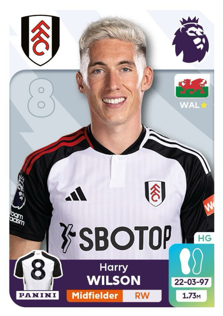 Premier League 2024 295 Harry Wilson Complete My Sticker Album