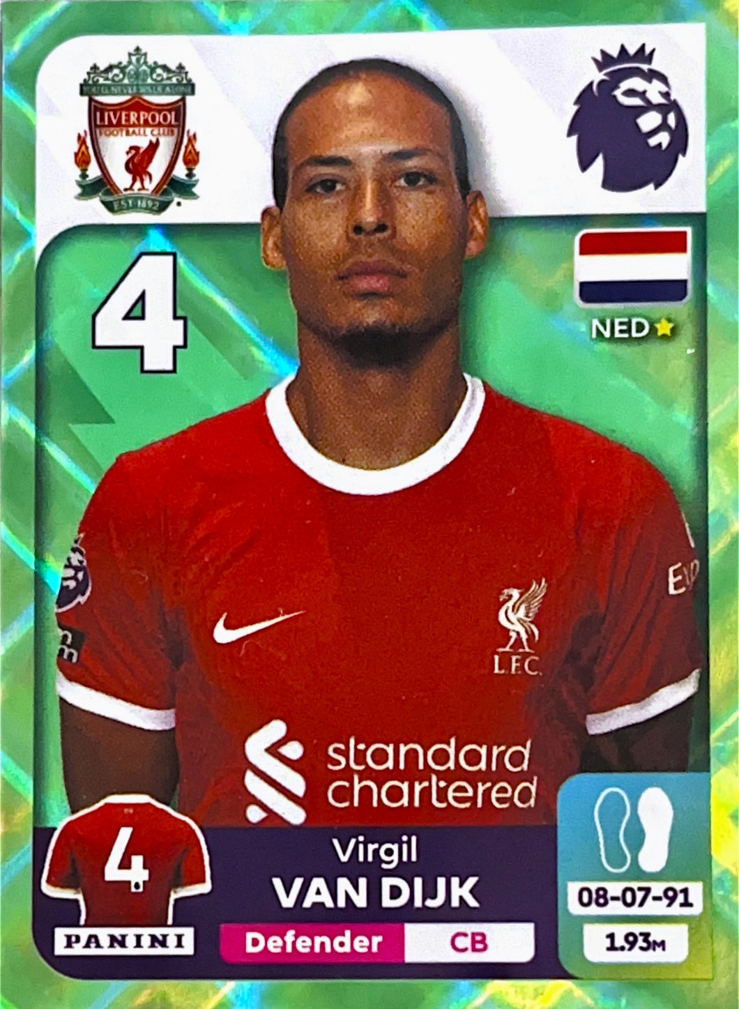 Premier League 2024 - 351 - Virgil Van Dijk - Captain (Green)
