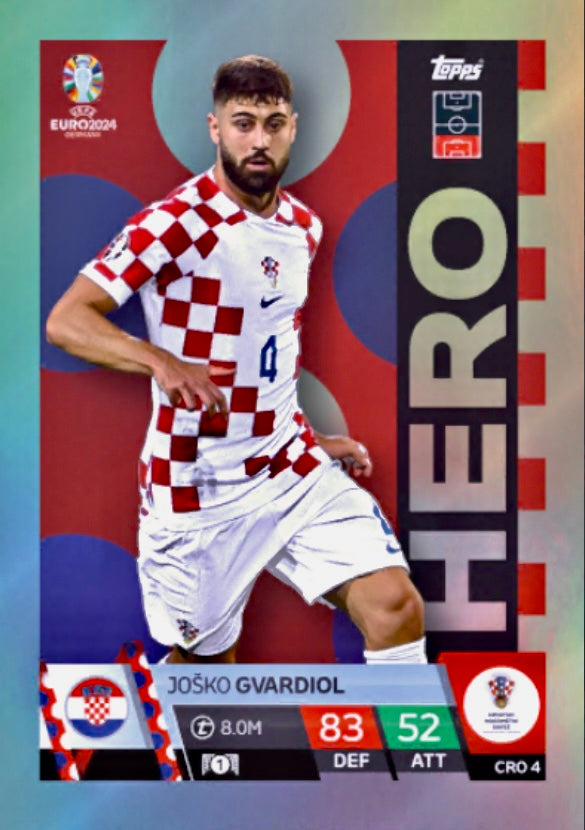 Topps Match Attax Euro 2024 - CRO 004 - Josko Gvardiol - Hero ...