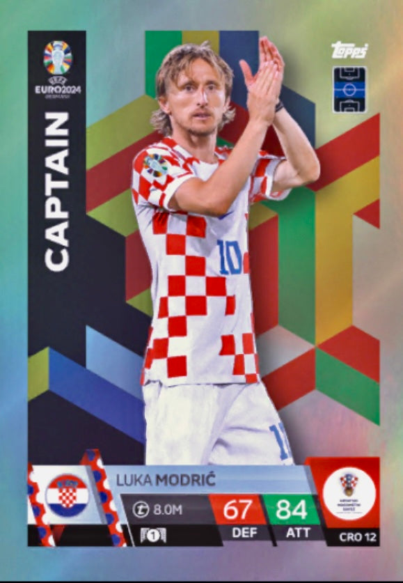 Topps Match Attax Euro 2024 - CRO 012 - Luka Modric - Captain