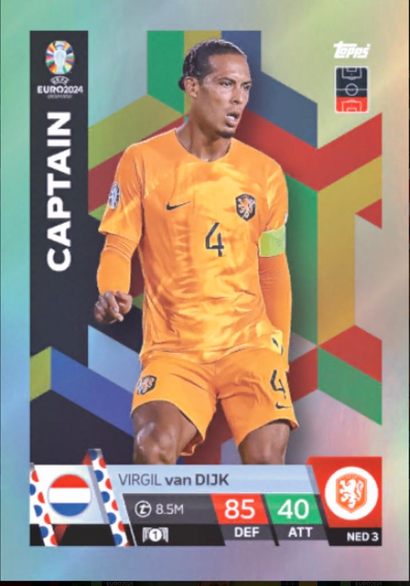 Topps Match Attax Euro 2024 - NED 003 - Virgil Van Dijk - Captain