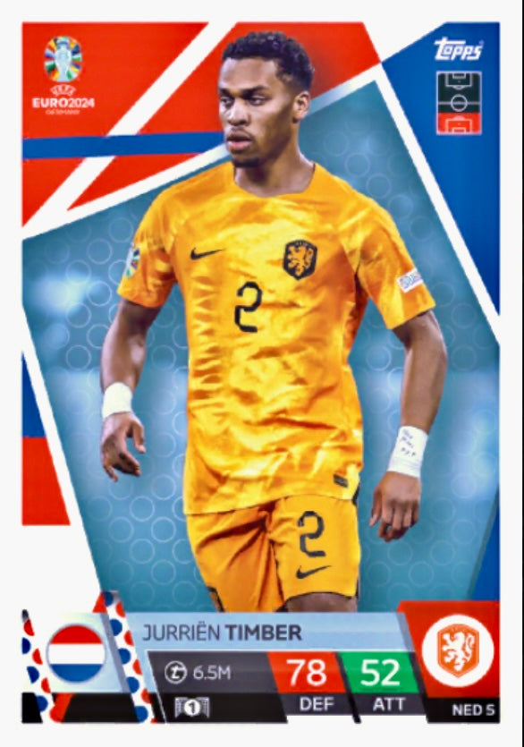 Topps Match Attax Euro 2024 - NED 005 - Jurrién Timber