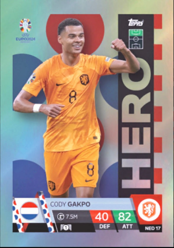 Topps Match Attax Euro 2024 - NED 017 - Cody Gakpo - Hero