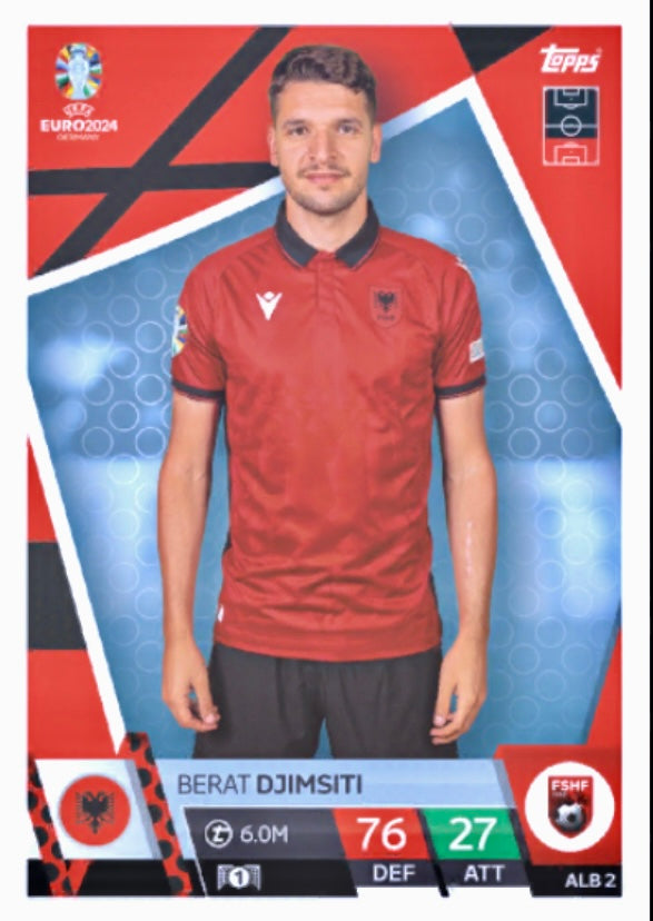 Topps Match Attax Euro 2024 - ALB 002 - Berat Djimsiti