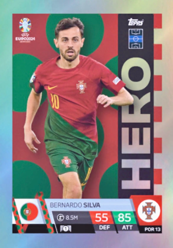 Topps Match Attax Euro 2024 - POR 013 - Bernardo Silva - Hero