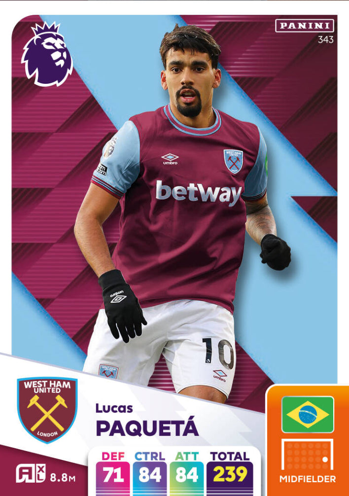 Panini Adrenalyn XL 2024/25 - 343 - Lucas Paquetá