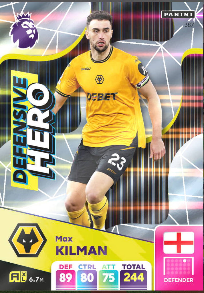 Panini Adrenalyn XL 2024/25 - 387 - Max Kilman- Defensive Hero