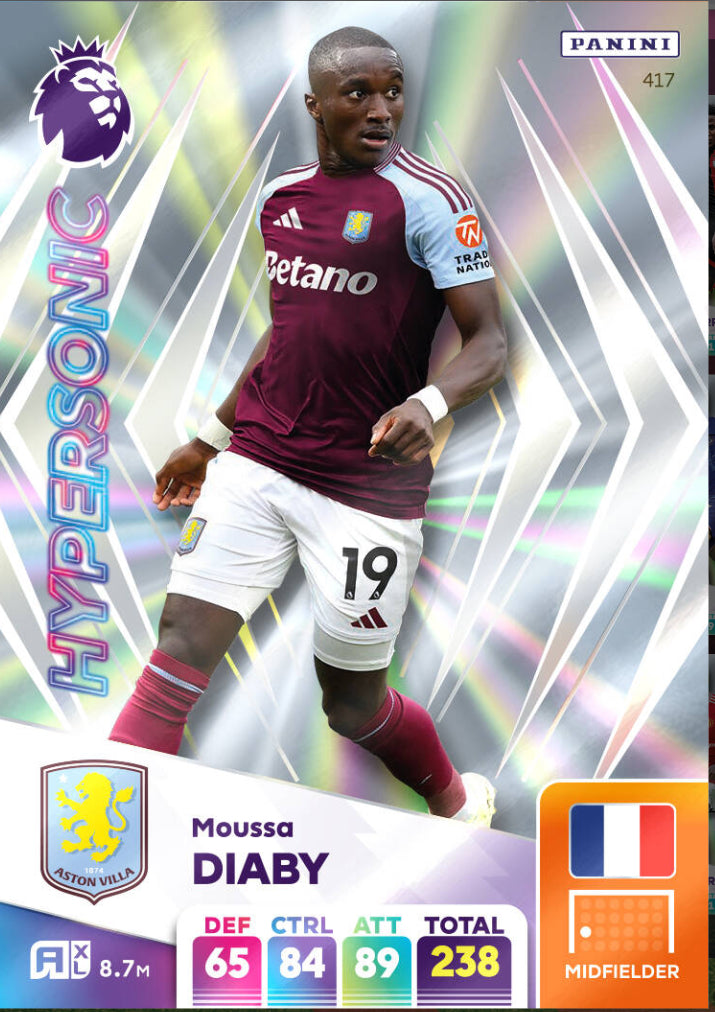 Panini Adrenalyn XL 2024/25 - 417 - Moussa Diaby - Hypersonic