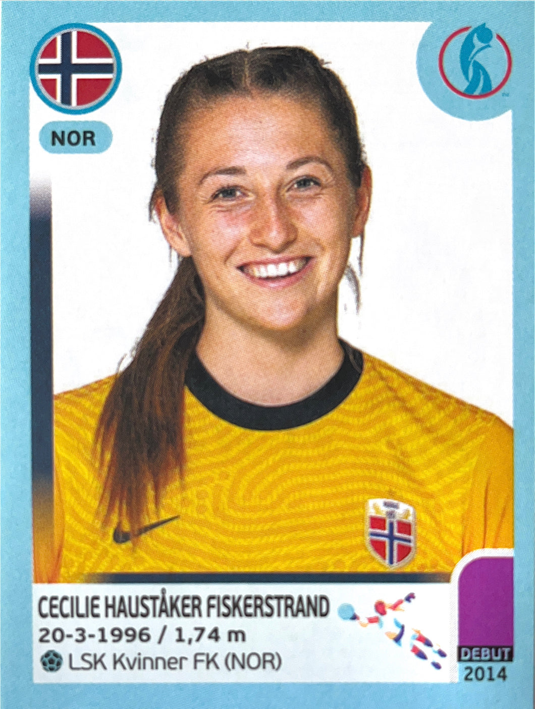 Panini Women's Euro 2022 - 074 - Cecile Haustaker Fiskerstrand