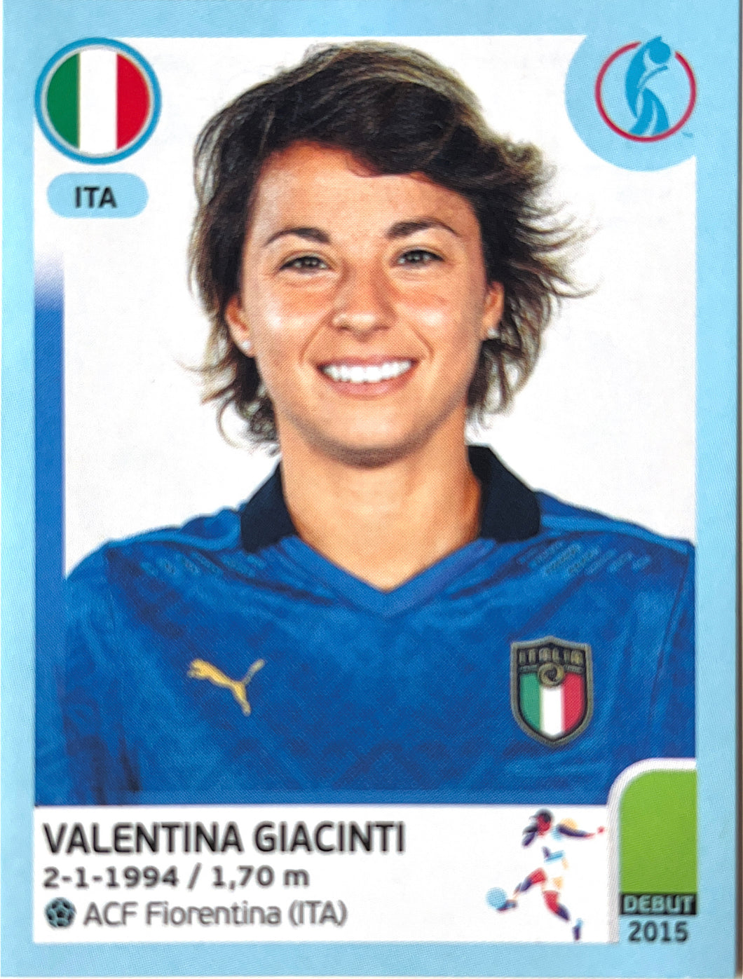 Panini Women's Euro 2022 - 321 - Valentina Giacinti