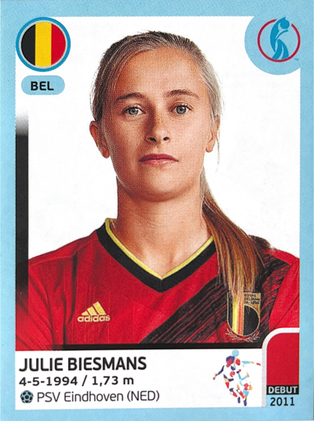 Panini Women's Euro 2022 - 331 - Julie Biesmans