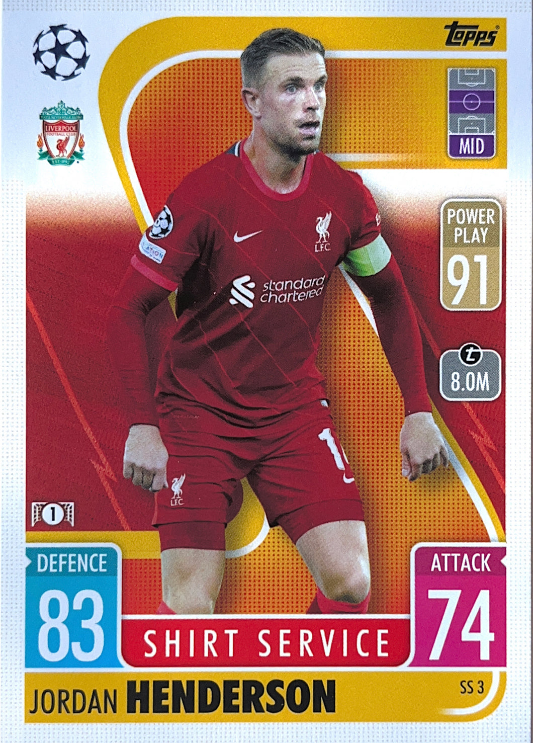 Topps Match Attax Extra 2021/22 - SS 003 - Jordan Henderson - Shirt Service