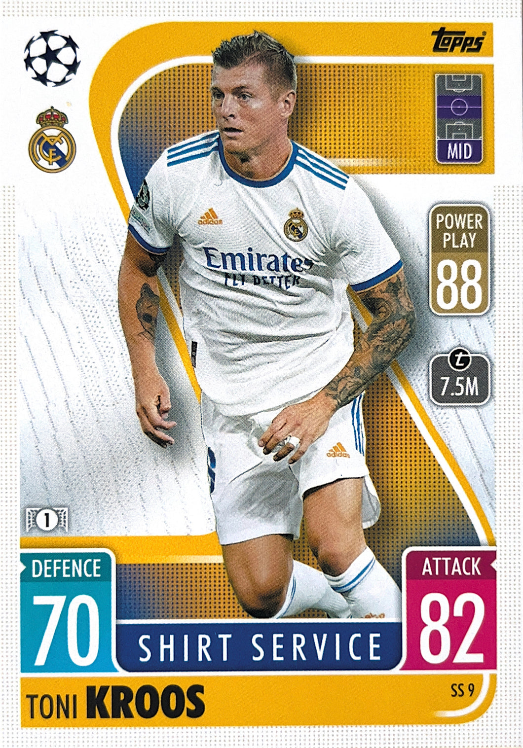 Topps Match Attax Extra 2021/22 - SS 009 - Toni Kroos - Shirt Service