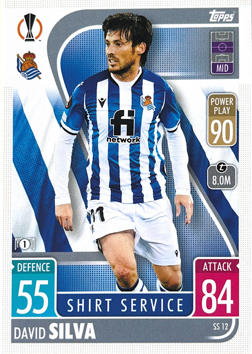 Topps Match Attax Extra 2021/22 - SS 012 - David Silva - Shirt Service