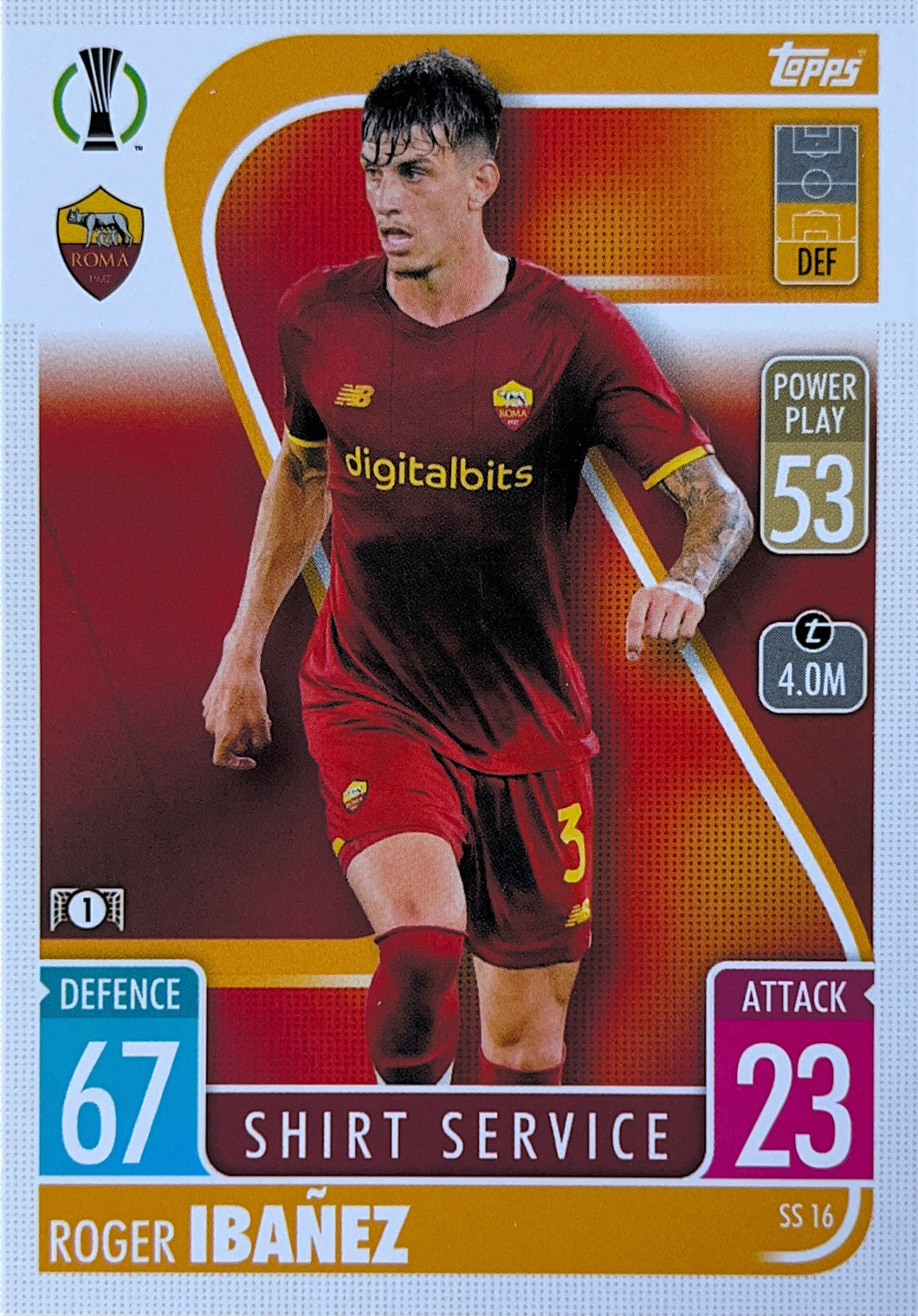 Topps Match Attax Extra 2021/22 - SS 016 - Roger Ibañez - Shirt Service