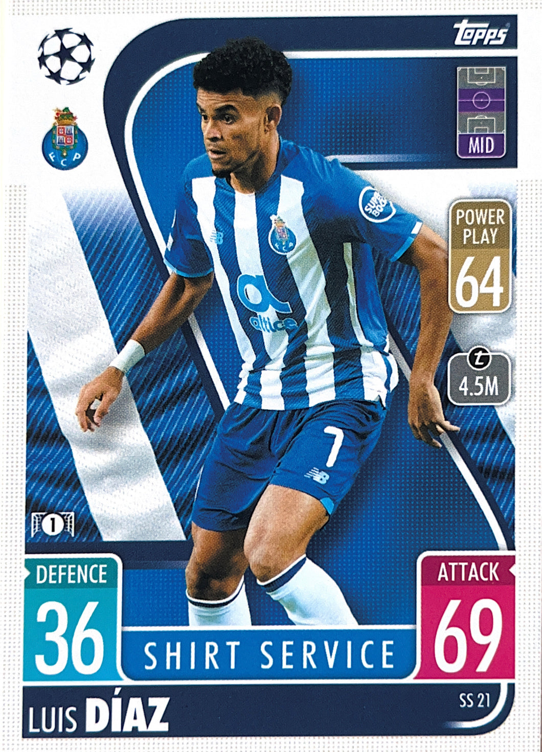 Topps Match Attax Extra 2021/22 - SS 021 - Luis Díaz - Shirt Service