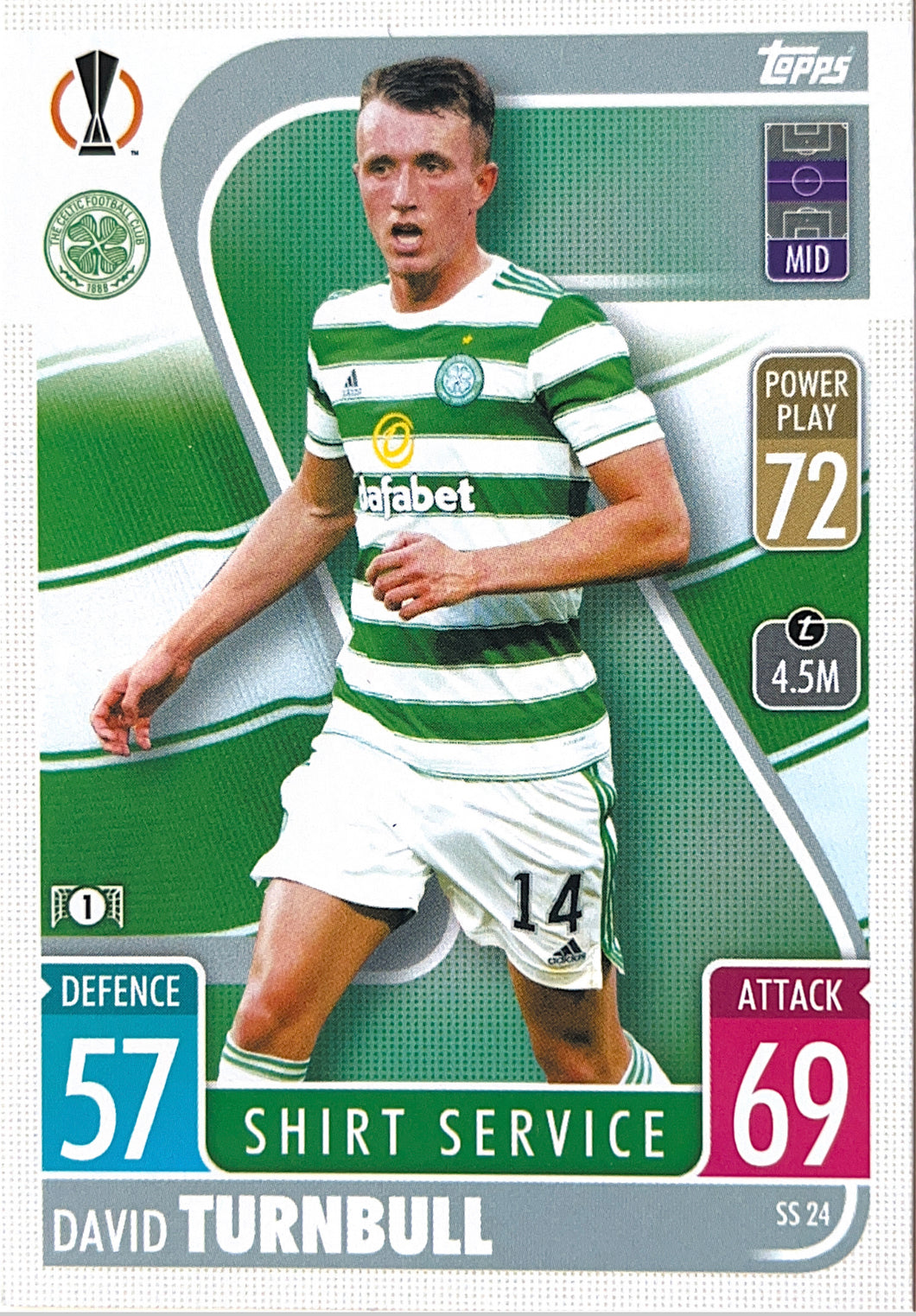 Topps Match Attax Extra 2021/22 - SS 024 - David Turnbull - Shirt Service