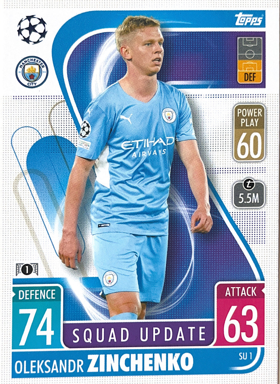 Topps Match Attax Extra 2021/22 - SU 001 - Oleksandr Zinchenko - Squad Update