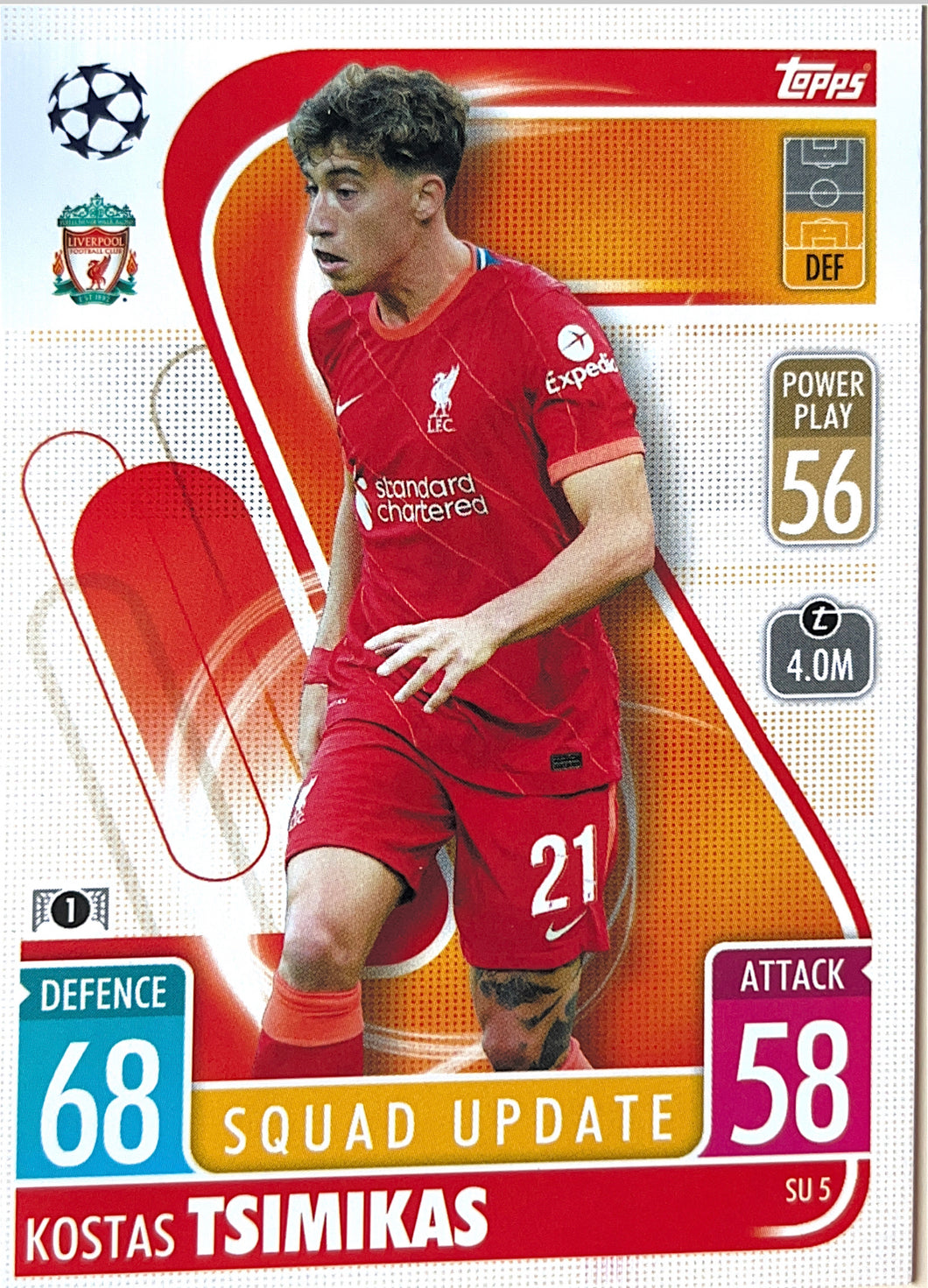 Topps Match Attax Extra 2021/22 - SU 005 - Kostas Tsimikas - Squad Update
