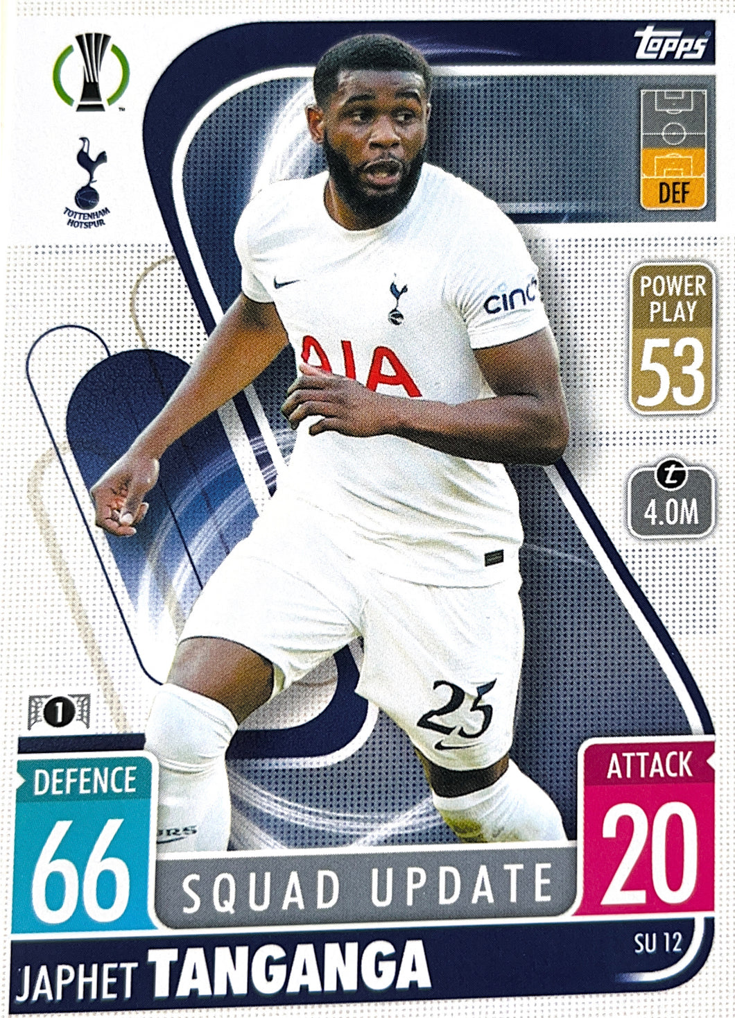 Topps Match Attax Extra 2021/22 - SU 012 - Japhet Tanganga - Squad Update