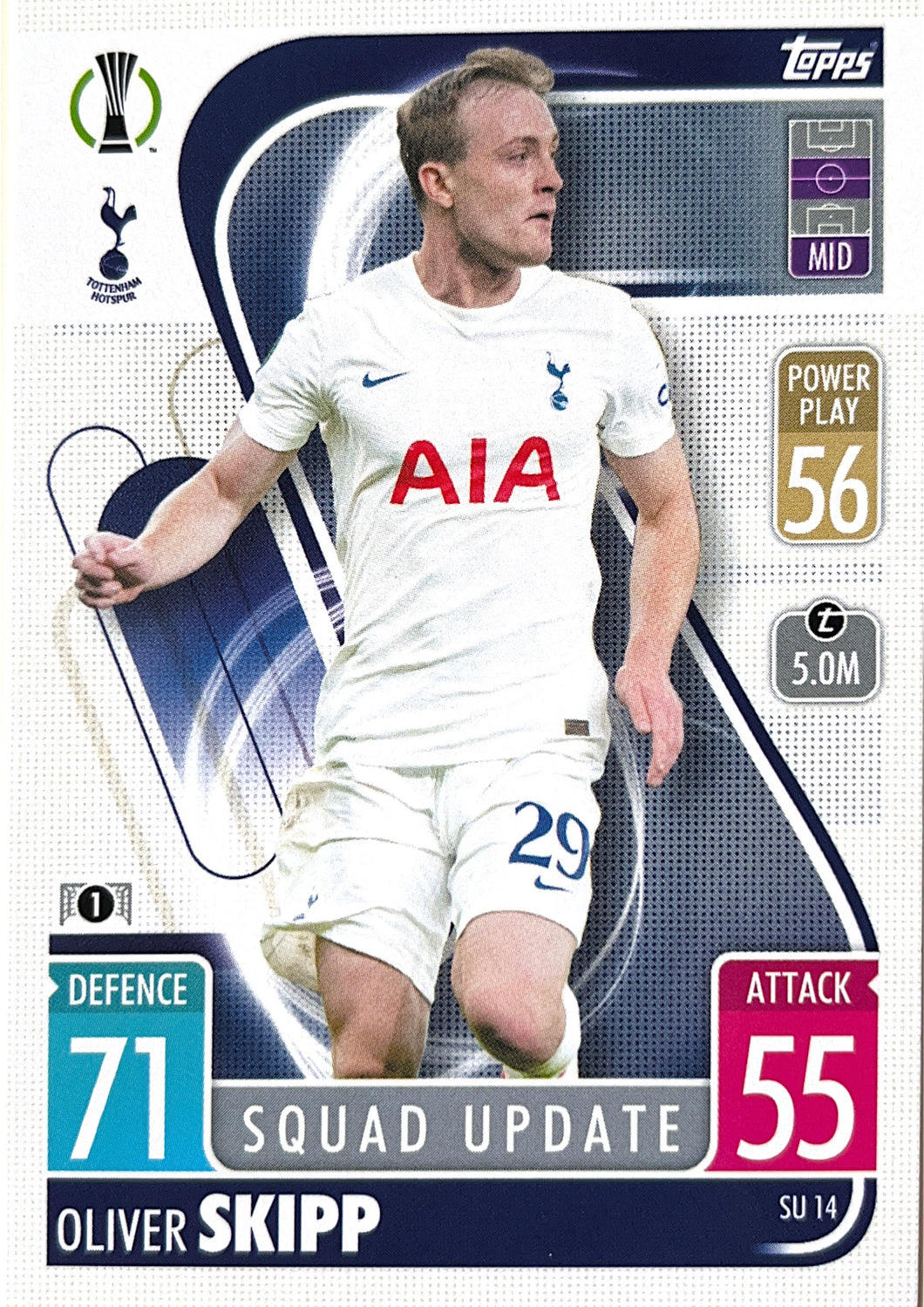 Topps Match Attax Extra 2021/22 - SU 014 - Oliver Skipp - Squad Update