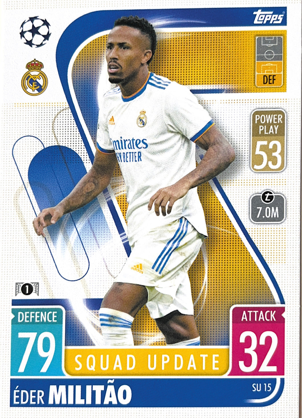 Topps Match Attax Extra 2021/22 - SU 015 - Éder Militão - Squad Update