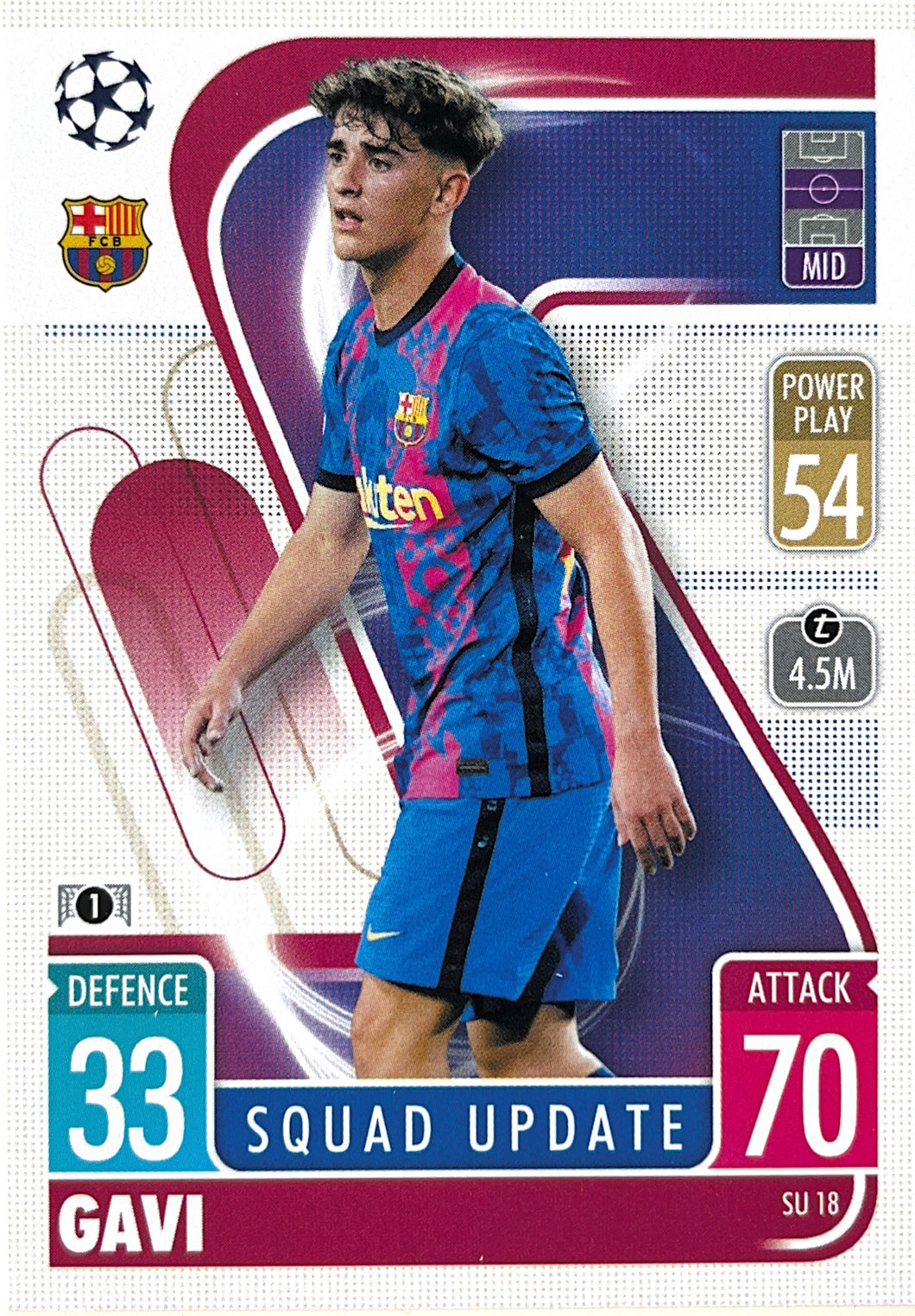 Topps Match Attax Extra 2021/22 - SU 018 - Gavi - Squad Update