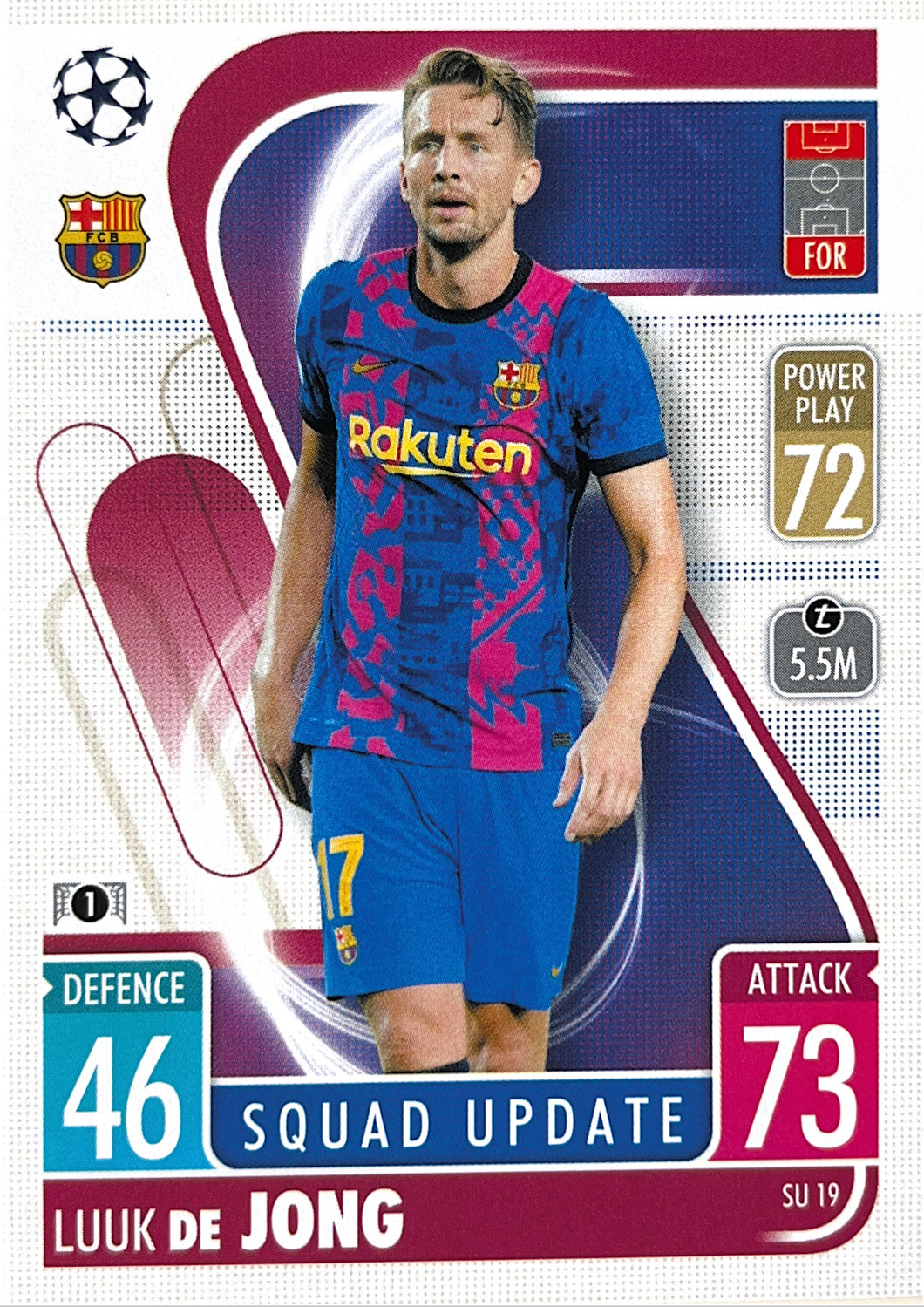 Topps Match Attax Extra 2021/22 - SU 019 - Luuk De Jong - Squad Update