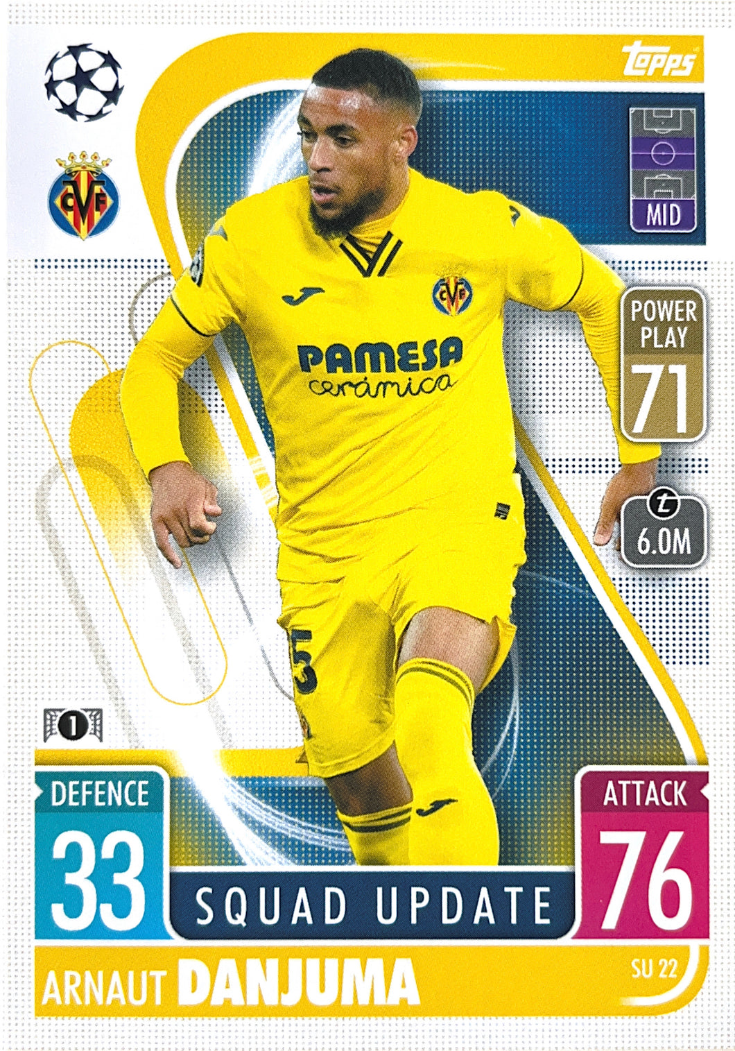 Topps Match Attax Extra 2021/22 - SU 022 - Arnaut Danjuma - Squad Update