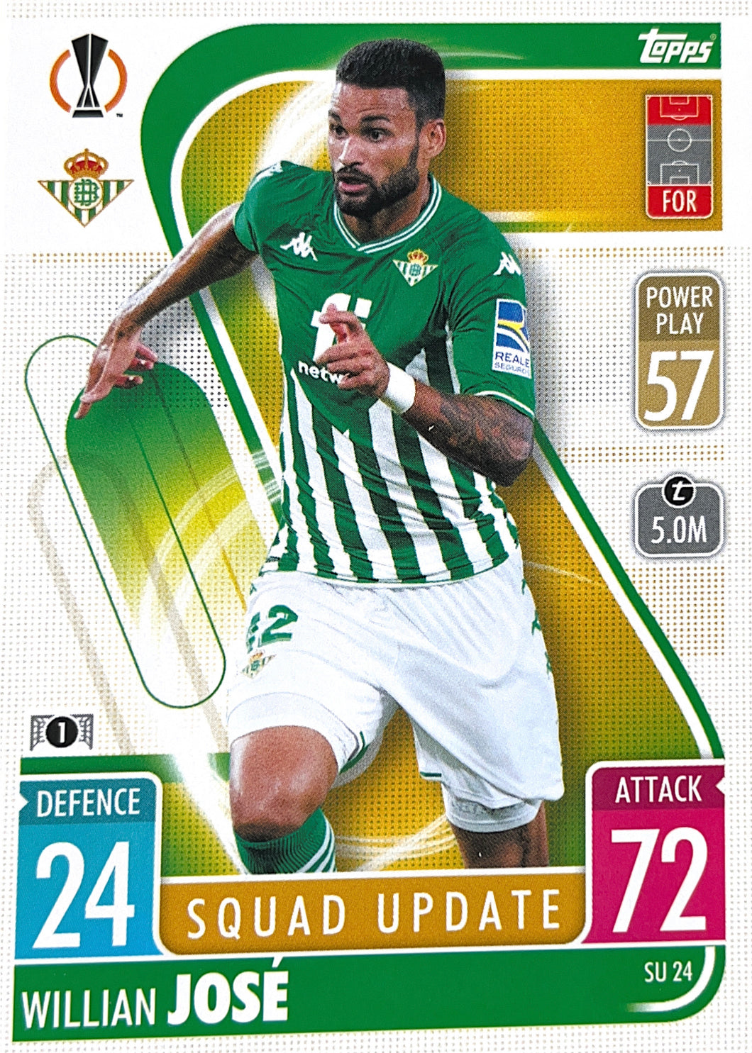 Topps Match Attax Extra 2021/22 - SU 024 - Willian José - Squad Update