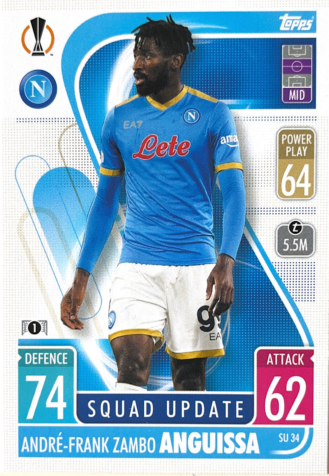 Topps Match Attax Extra 2021/22 - SU 034 - André-Frank Zambo Anguissa - Squad Update