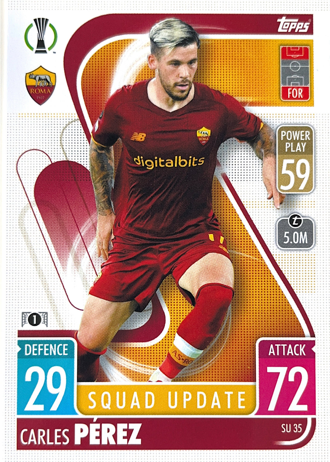 Topps Match Attax Extra 2021/22 - SU 035 - Carles Pérez - Squad Update
