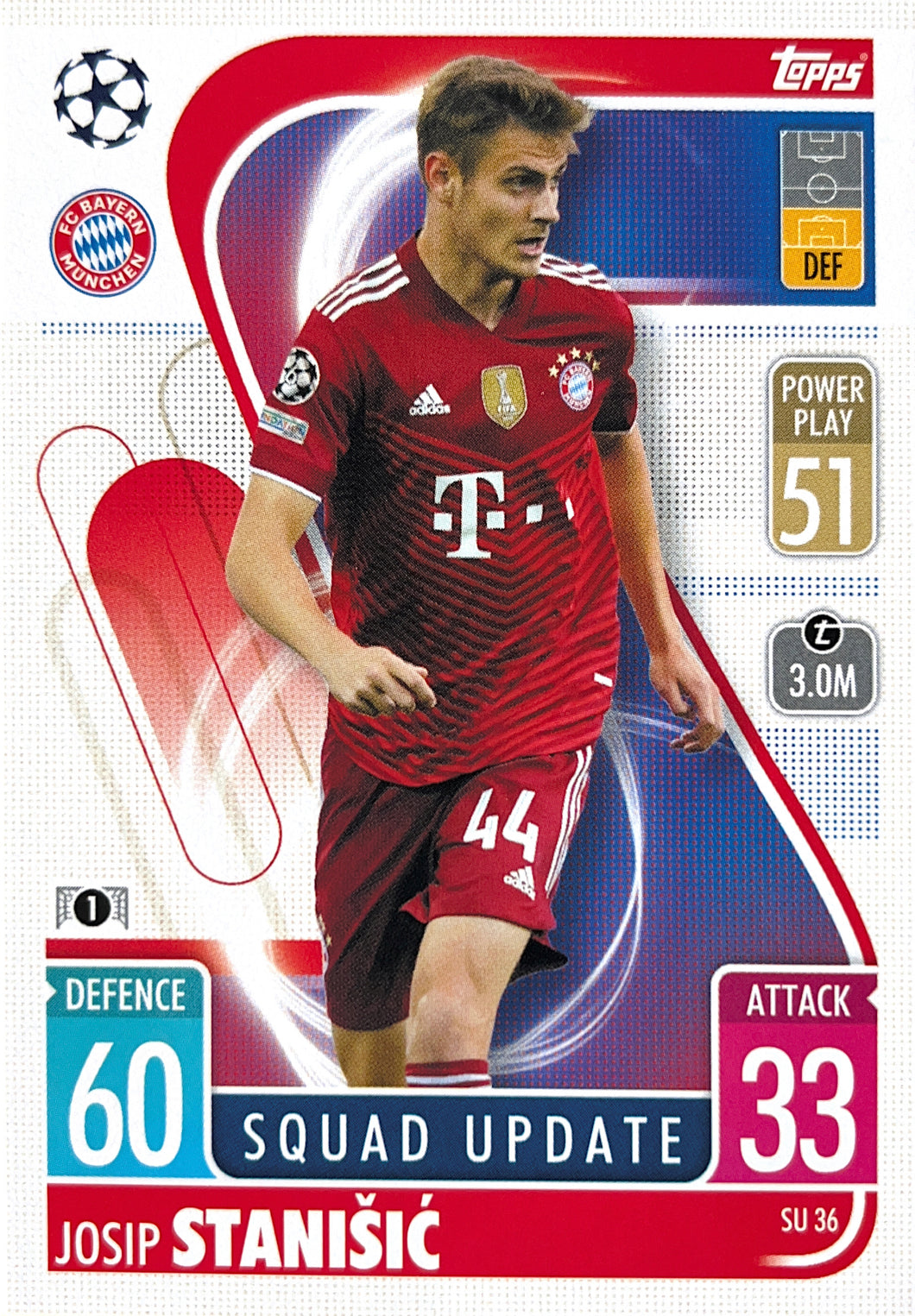 Topps Match Attax Extra 2021/22 - SU 036 - Josip Stanisic - Squad Update