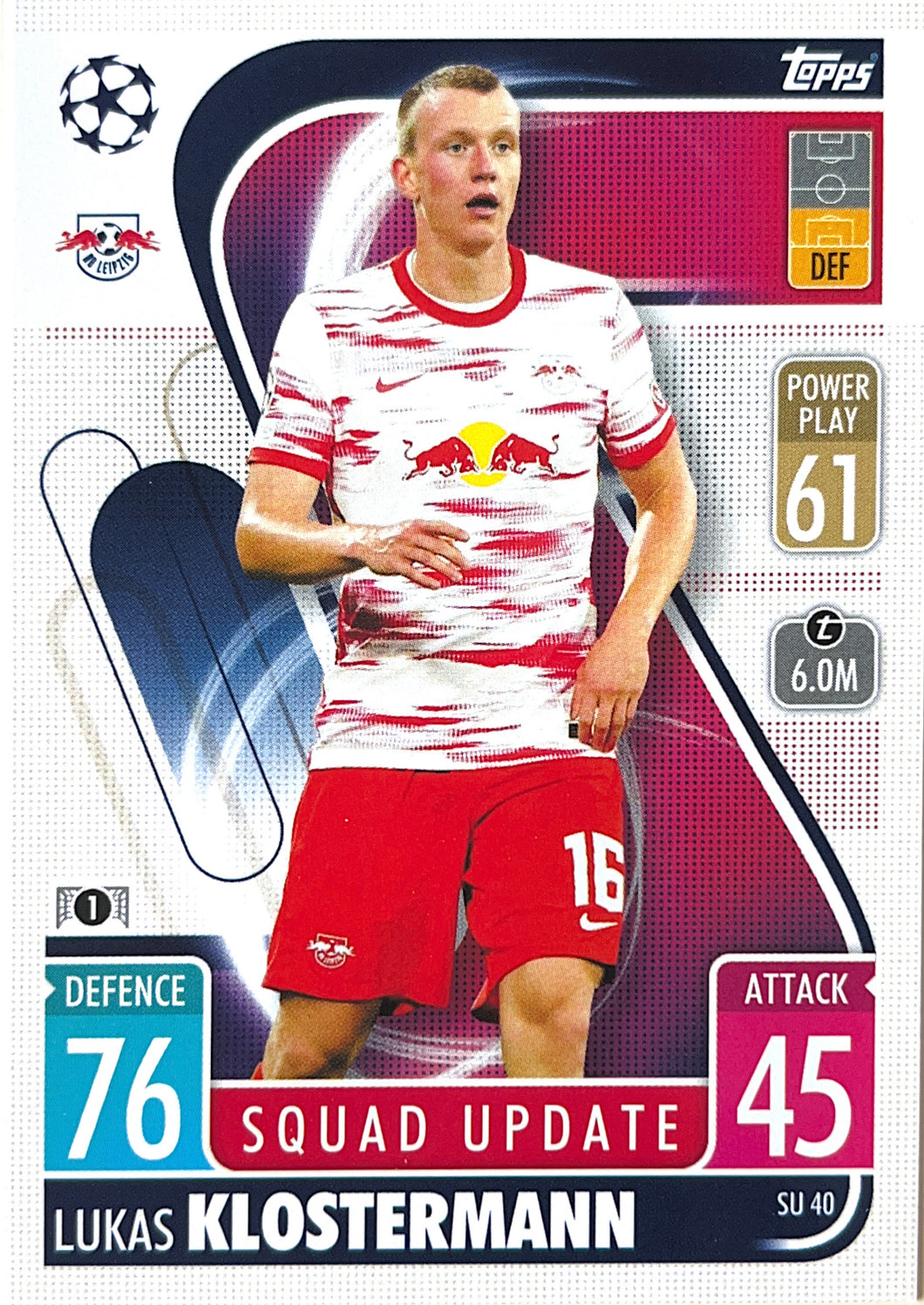 Topps Match Attax Extra 2021/22 - SU 040 - Lukas Klostermann - Squad Update