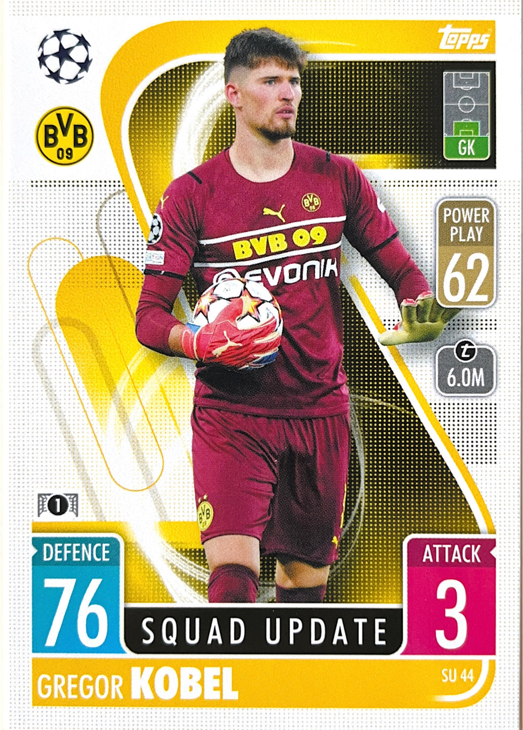 Topps Match Attax Extra 2021/22 - SU 044 - Gregor Kobel - Squad Update