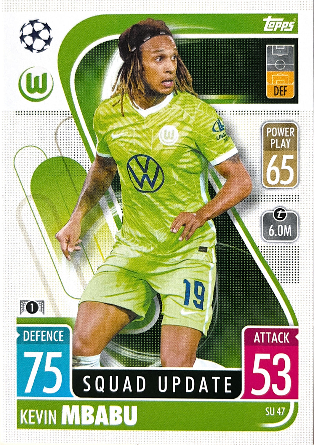 Topps Match Attax Extra 2021/22 - SU 047 - Kevin Mbabu - Squad Update