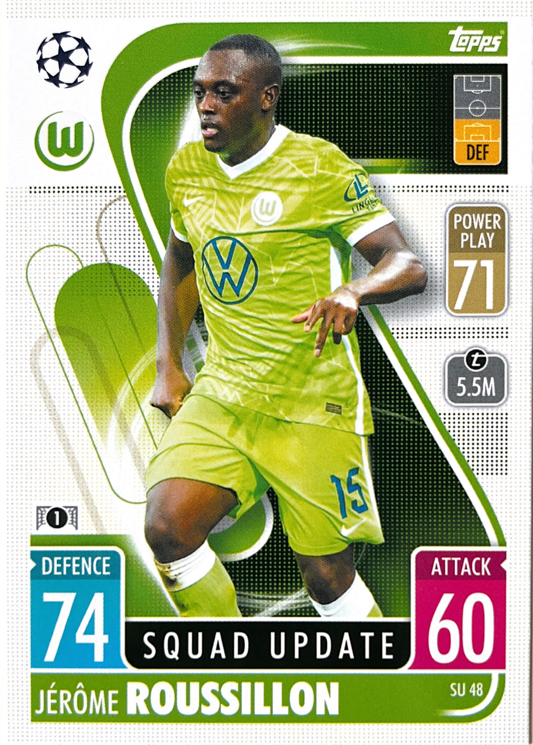 Topps Match Attax Extra 2021/22 - SU 048 - Jérome Roussillon - Squad Update