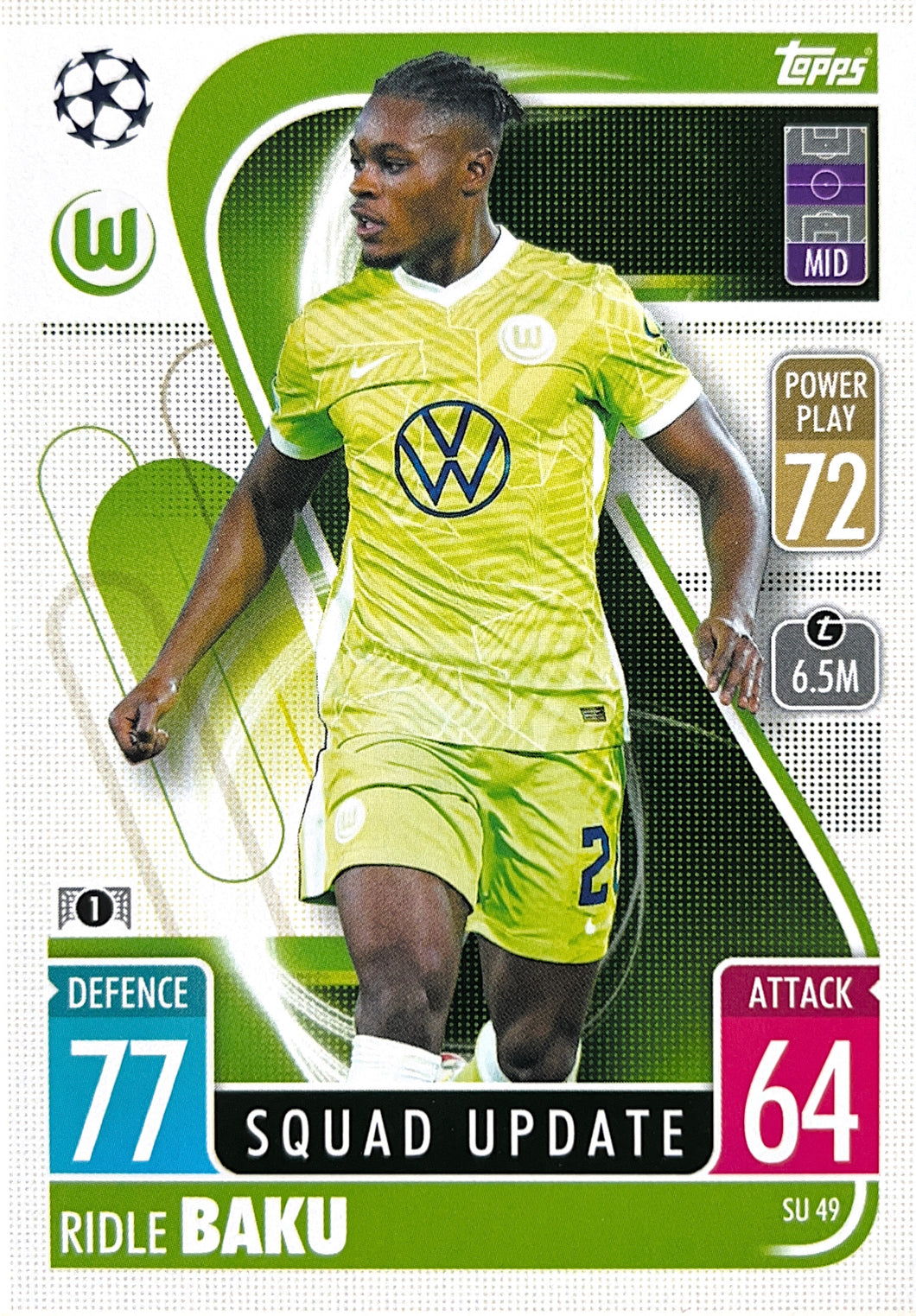 Topps Match Attax Extra 2021/22 - SU 049 - Ridle Baku - Squad Update