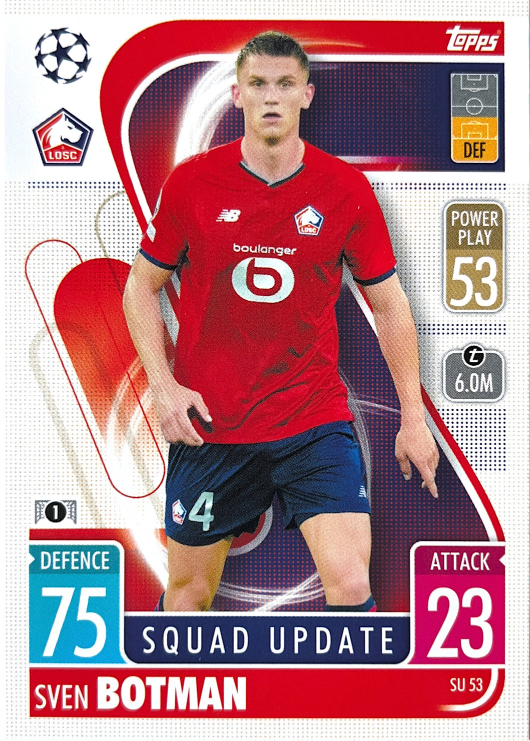 Topps Match Attax Extra 2021/22 - SU 053 - Sven Botman - Squad Update